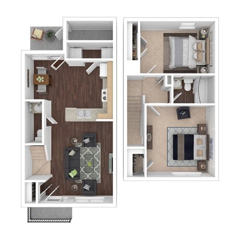 A series of images showing different layouts of a room.